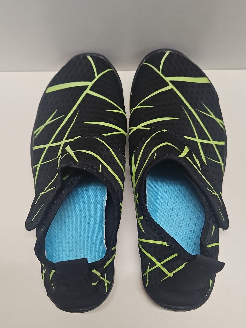Black Water Shoes with Lime Accent